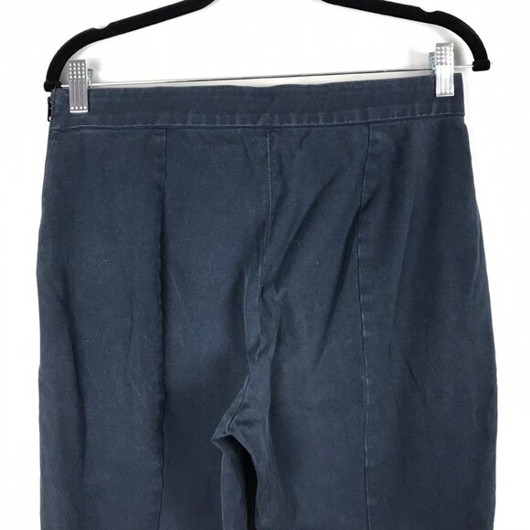 Everlane Blue Straight Leg Cropped Pull On Trouser Pants Size 10 - Picture 7 of 10